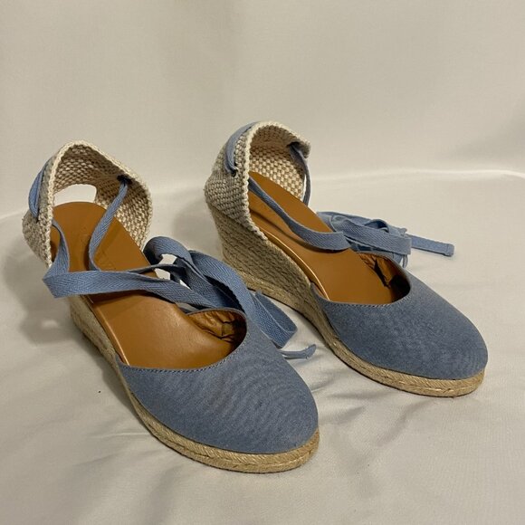 J. Crew Chambray Espadrilles Size 6 - Picture 2 of 10